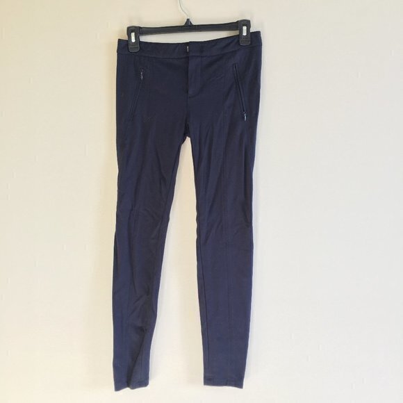 Vince Black Ponte Skinny Pants with Zipper Pockets Womens Size‎ 2 Work Career - Picture 1 of 7